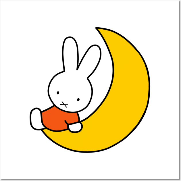 Miffy on the Moon Wall Art by FoxtrotDesigns